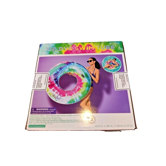 Bestway Tie Dye Swim Tube 46” X 46” New - Picture 2 of 4